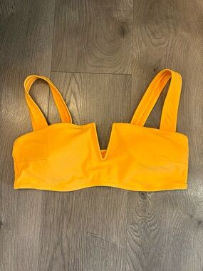 aerie Bright Orange Bikini Top with Double Straps